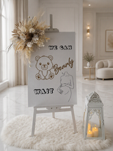 Load image into Gallery viewer, Baby shower neutral welcome sign w flowers - HIRE ONLY
