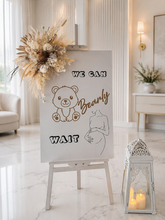 Load image into Gallery viewer, Baby shower neutral welcome sign w flowers - HIRE ONLY

