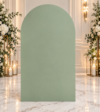 Load image into Gallery viewer, Arch Backdrop sage green – 2.17m tall - HIRE ONLY
