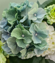 Load image into Gallery viewer, Green &amp; white hanging flowers small – welcome sign / arch flowers - HIRE ONLY
