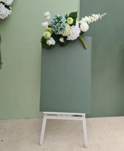 Load image into Gallery viewer, Green &amp; white – 2 x backdrops &amp; 2 x flowers + welcome sign – Advanced package No 1 - HIRE ONLY
