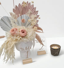Load image into Gallery viewer, Modern &amp; Elegant glitter acrylic arch table numbers - HIRE ONLY
