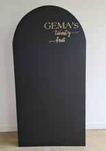 Load image into Gallery viewer, Plain black arch backdrop – 1.83m tall - HIRE ONLY
