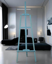Load image into Gallery viewer, Blue wash wooden easel – 1.55m - HIRE ONLY
