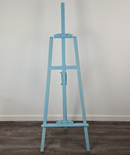 Load image into Gallery viewer, Blue wash wooden easel – 1.55m - HIRE ONLY
