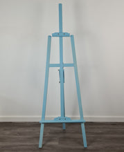 Load image into Gallery viewer, Blue wash wooden easel – 1.55m - HIRE ONLY
