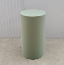Load image into Gallery viewer, Sage green cylinder cake stand / plinth - 60cm - HIRE ONLY
