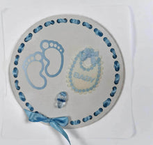 Load image into Gallery viewer, Baby shower – BABY BOY - blue welcome sign (easel &amp; board) - HIRE ONLY
