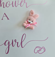 Load image into Gallery viewer, Baby shower – BABY GIRL - pink welcome sign (easel, board &amp; balloons) - HIRE ONLY
