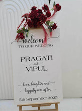 Load image into Gallery viewer, Burgundy / dark red hanging flowers SMALL – easel, welcome sign, arch, floor - HIRE ONLY
