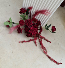 Load image into Gallery viewer, Burgundy / dark red hanging flowers SMALL – easel, welcome sign, arch, floor - HIRE ONLY
