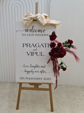 Load image into Gallery viewer, Burgundy / dark red hanging flowers SMALL – easel, welcome sign, arch, floor - HIRE ONLY
