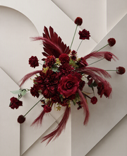 Load image into Gallery viewer, Burgundy / dark red hanging flowers MEDIUM – arch, backdrop, arbour - HIRE ONLY
