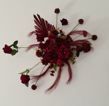 Load image into Gallery viewer, Burgundy / dark red hanging flowers MEDIUM – arch, backdrop, arbour - HIRE ONLY
