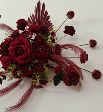 Load image into Gallery viewer, Burgundy / dark red hanging flowers MEDIUM – arch, backdrop, arbour - HIRE ONLY
