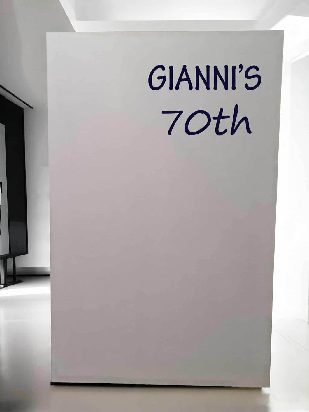 Popular rectangular white backdrop – 1.9m tall - HIRE ONLY