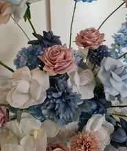 Load image into Gallery viewer, Blue, pink &amp; white floor / plinth / table flowers - HIRE ONLY
