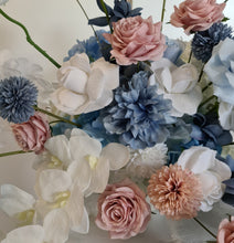 Load image into Gallery viewer, Blue, pink &amp; white floor / plinth / table flowers - HIRE ONLY
