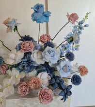 Load image into Gallery viewer, Blue, pink &amp; white floor / plinth / table flowers - HIRE ONLY
