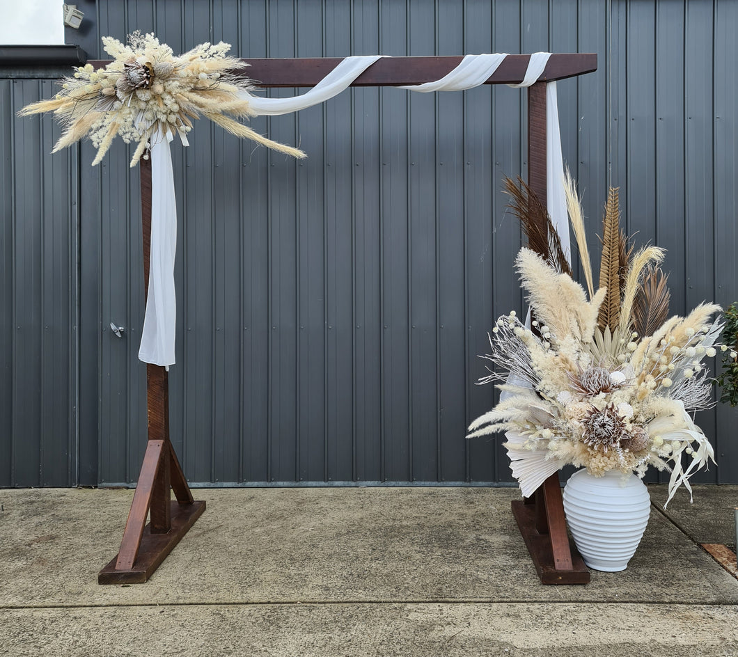 Wooden Arbour Boho Package - HIRE ONLY