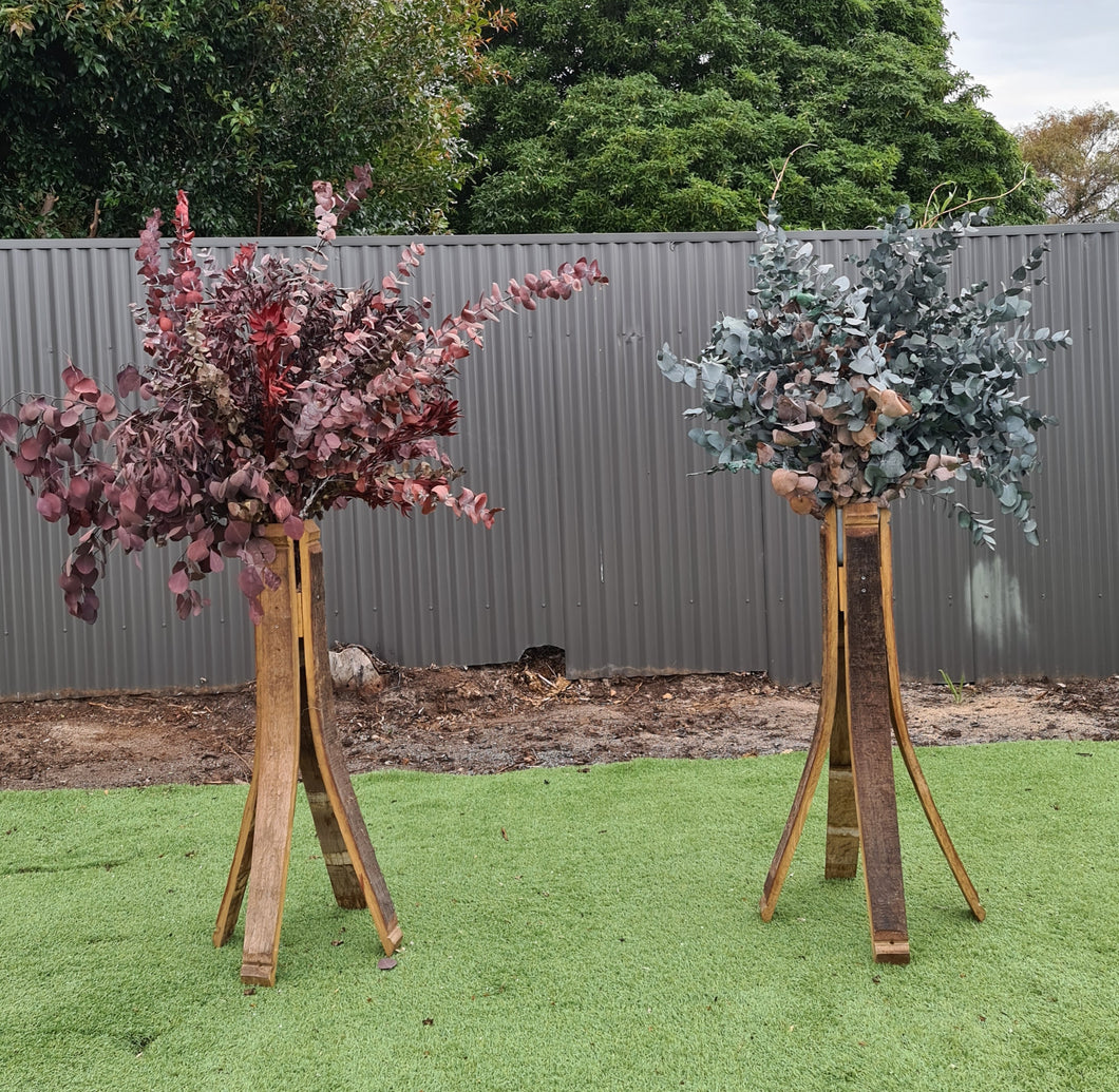 Rustic flower stand (no flowers) 1m tall - HIRE ONLY