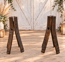 Load image into Gallery viewer, Rustic flower / mirror stand (no flowers/mirror) - 77cm tall - HIRE ONLY
