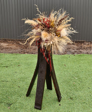 Load image into Gallery viewer, Rustic flower / mirror stand (no flowers/mirror) - 77cm tall - HIRE ONLY
