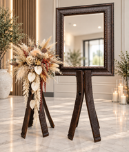 Load image into Gallery viewer, Rustic stand with mirror – welcome sign - HIRE ONLY
