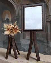 Load image into Gallery viewer, Rustic flower / mirror stand (no flowers/mirror) - 77cm tall - HIRE ONLY
