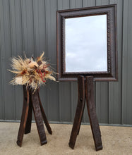 Load image into Gallery viewer, Rustic stand with mirror – welcome sign - HIRE ONLY
