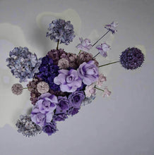 Load image into Gallery viewer, Purple / violet backdrop, arch, arbour flowers - HIRE ONLY
