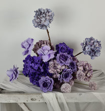 Load image into Gallery viewer, Purple / violet floor / plinth flowers - HIRE ONLY
