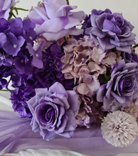 Load image into Gallery viewer, Purple / violet floor / plinth flowers - HIRE ONLY
