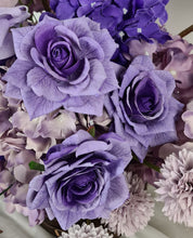 Load image into Gallery viewer, Purple / violet floor / plinth flowers - HIRE ONLY
