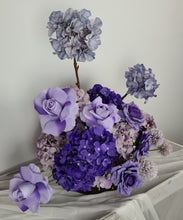 Load image into Gallery viewer, Purple / violet floor / plinth flowers - HIRE ONLY
