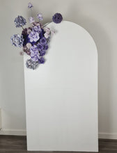 Load image into Gallery viewer, 1.8m foldable arch &amp; purple / violet flowers – Basic Package - HIRE ONLY
