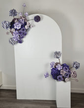 Load image into Gallery viewer, 1.8m foldable arch &amp;&nbsp; 2 x purple / violet flowers – Advanced Package - HIRE ONLY
