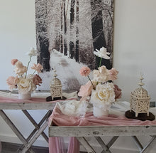 Load image into Gallery viewer, Boho blush romantic table / aisle flowers - HIRE ONLY
