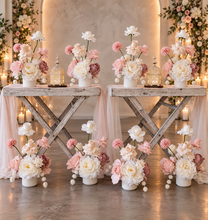 Load image into Gallery viewer, Boho blush romantic table / aisle flowers - HIRE ONLY
