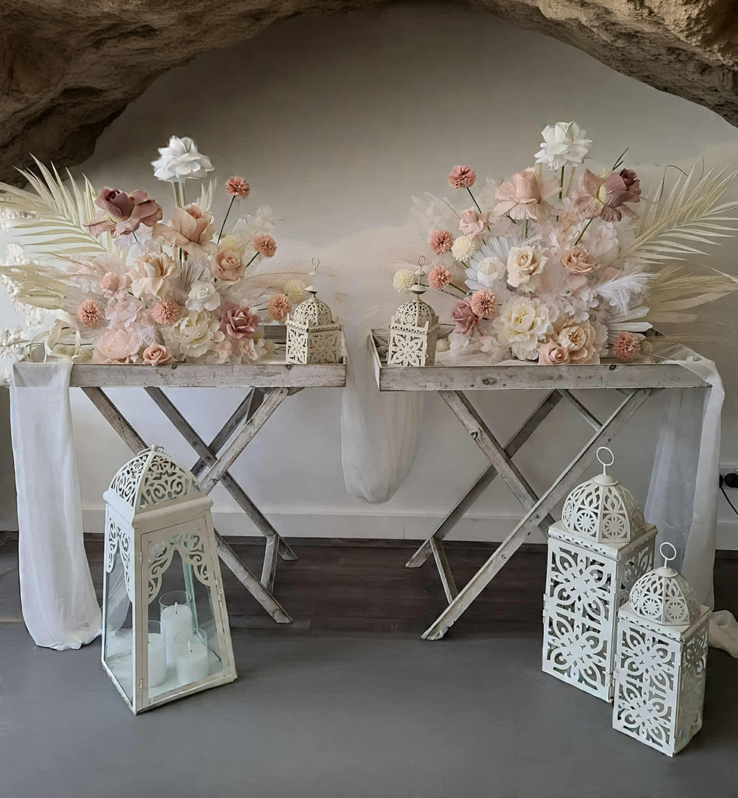 Boho blush romantic floor / plinth / table flowers - HIRE ONLY