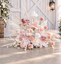 Load image into Gallery viewer, Boho blush romantic floor / plinth / table flowers - HIRE ONLY
