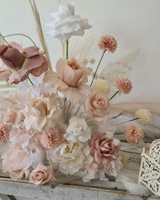 Load image into Gallery viewer, Boho blush romantic floor / plinth / table flowers - HIRE ONLY
