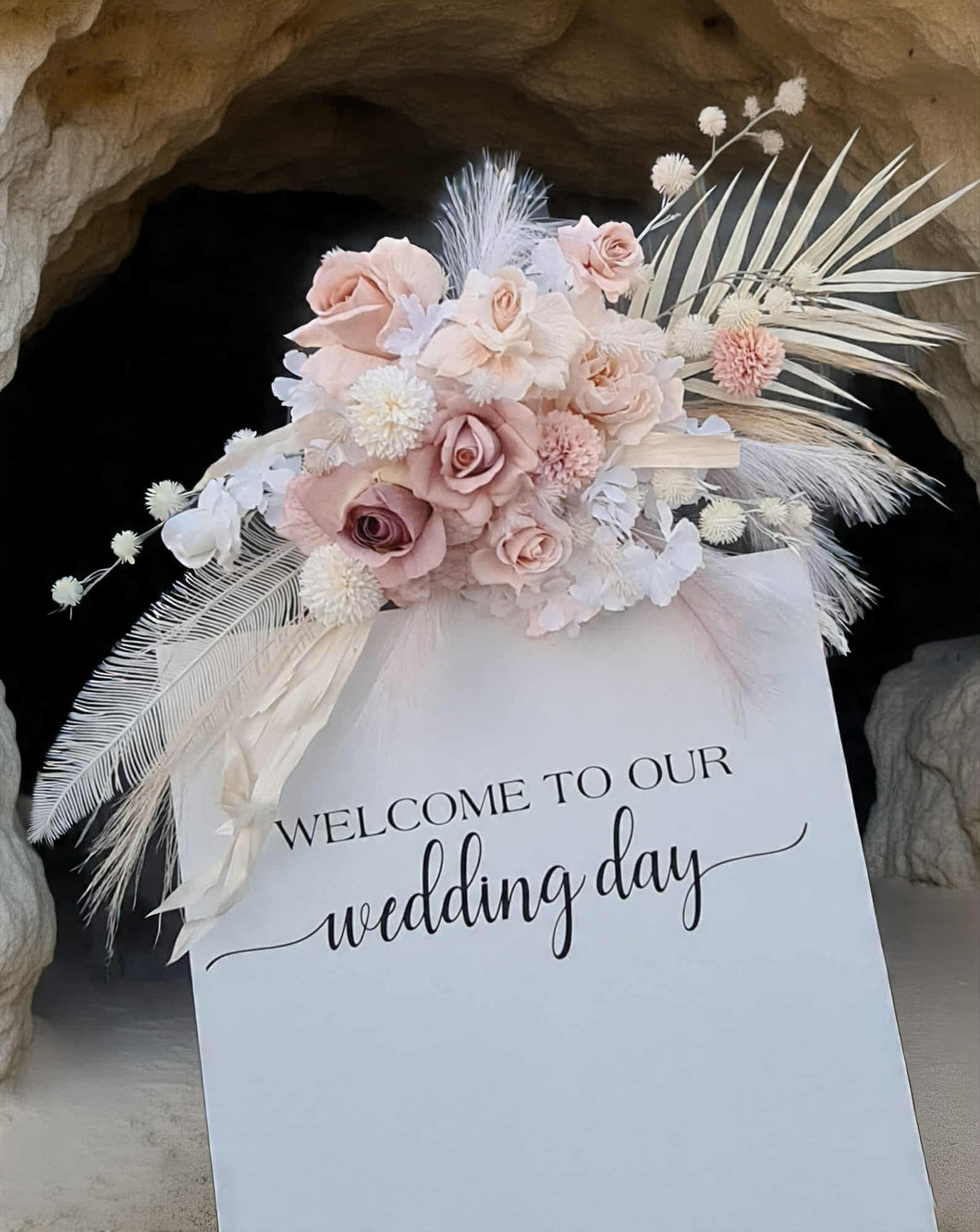 Boho blush romantic hanging flowers MEDIUM - HIRE ONLY