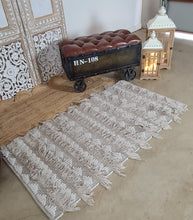 Load image into Gallery viewer, Boho Tassel rug – additional décor - HIRE ONLY
