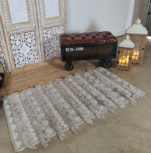 Load image into Gallery viewer, Boho Tassel rug – additional décor - HIRE ONLY
