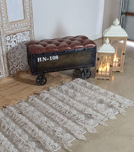 Load image into Gallery viewer, Boho Tassel rug – additional décor - HIRE ONLY
