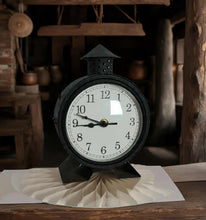 Load image into Gallery viewer, Black antique rustic clock – additional decor - HIRE ONLY
