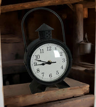 Load image into Gallery viewer, Black antique rustic clock – additional decor - HIRE ONLY
