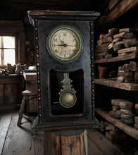 Load image into Gallery viewer, Rustic antique mantel clock – additional decor - HIRE ONLY
