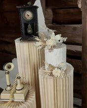 Load image into Gallery viewer, Rustic antique mantel clock – additional decor - HIRE ONLY
